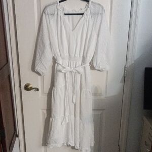 White Long Sleeve Dress